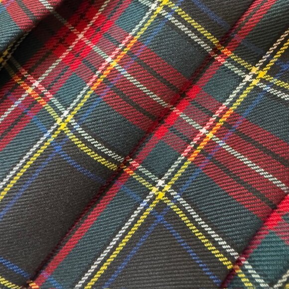 Womens Vintage Plaid Pleated Midi Skirt Dark Academia Old Money University - Picture 8 of 12